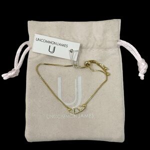 Uncommon James Triple Triangle Dainty Gold Tone Pull Bolo Bracelet